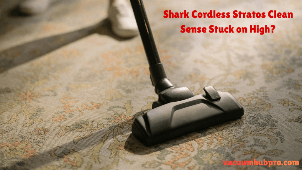 Shark Cordless Stratos vacuum with Clean Sense technology on carpet